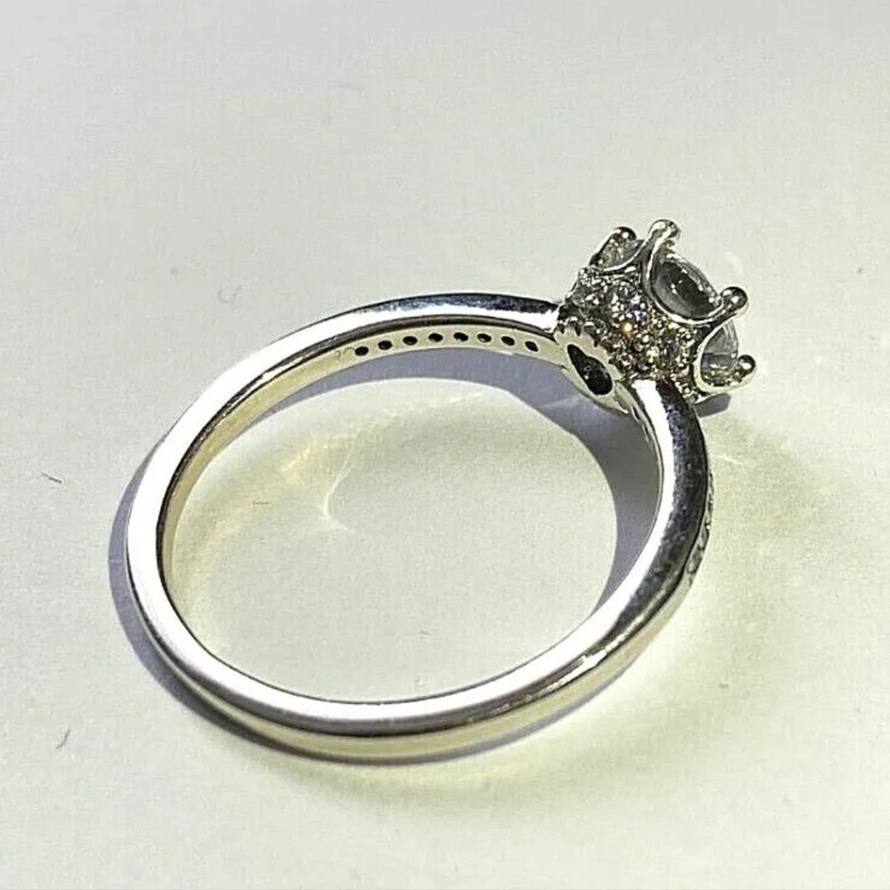 Pandora Clear Sparkling Crown Solitaire Ring, S925 ALE